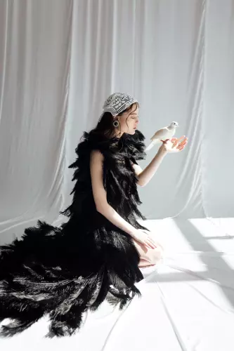 Сукня з пірʼя Чорна